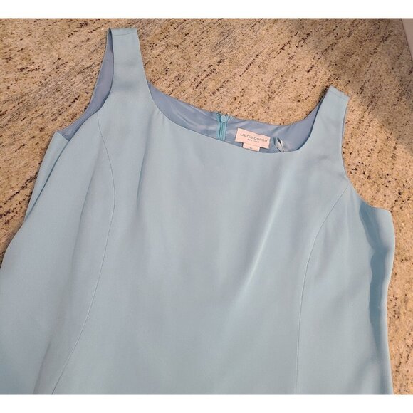 Liz Claiborne 100% Silk Dress Suit Blazer Lined Blue Size 10 2 Piece Office - Picture 9 of 16